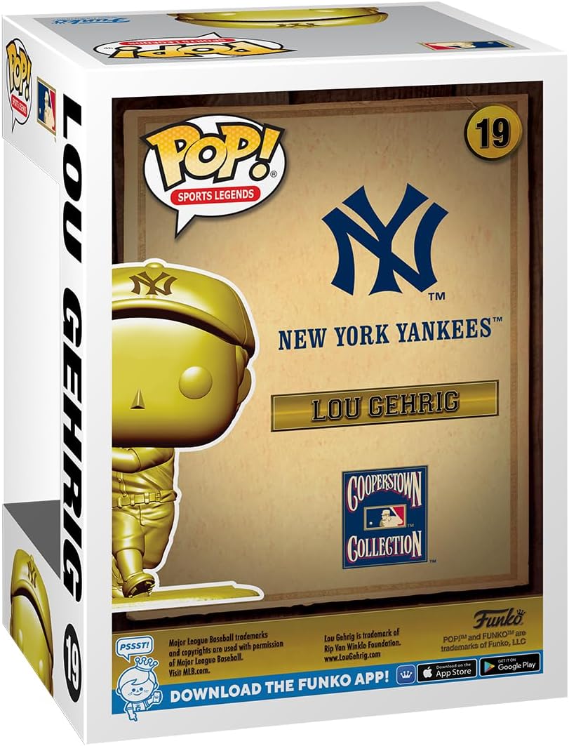 Funko POP! MLB: Legends - Lou Gerhig Gehrig - 1/6 Odds for Rare Chase Variant - Collectable Vinyl Figure - Gift Idea - Official Merchandise - for Kids & Adults - Sports Fans