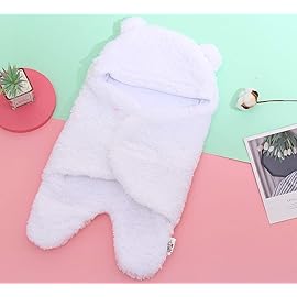 Spotted Play 2 Pack Sherpa Baby Swaddle Blanket - Pink and White