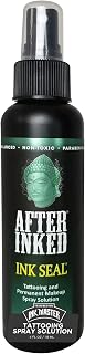 After Inked Ink Seal Spray – Tattoo & Permanent Makeup Cleanser, Moisturizing Mist Skin Cleanser, Hydrating Formula, Non-Irritating & Gentle Cleaner, for All Skin Types, 4oz Spray Bottle for Daily Use