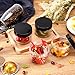 SATINIOR 6 Pack 4 oz Plastic Jars Containers with Lids Wide-mouth Refillable Leakproof Reusable Round Empty Jars for Travel Cosmetic Dry Food Spice Candy Cookie Home Kitchen Organizing(Black)