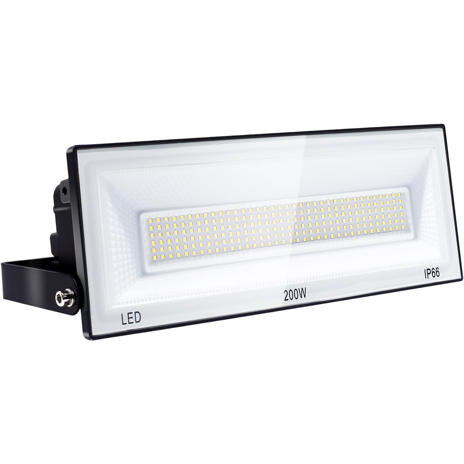 CREATESTAR 200W Faretto LED da Esterno, 24000LM Super Luminoso Proiettore LED da esterno, 6500K Luce Bianco Freddo, IP66 Impermeabile Faretti LED per Giardino, Garage, Stadio, Campo Sportivo