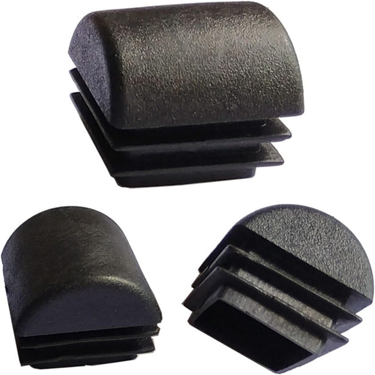 EFARMA Chair Leg Protectors,8pcs Square Oblique Pipe Plug Blanking End Cap Furniture Feet Protector (Color : Black, Size : 20 * 50mm) (Color : Black, Size : 30 * 60mm)