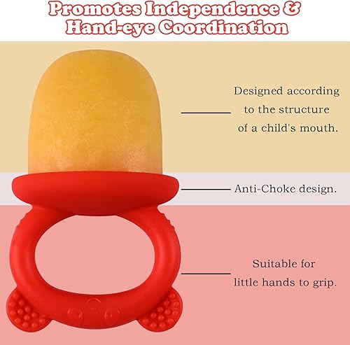 Miniatura 3 de WMKGG Moldes de silicona para paletas para niños pequeños, molde de paletas de hielo con palos para aliviar la dentición del bebé, bandeja