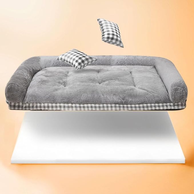 Cama para Perro Grande 120cm x 90cm con Almohadas Laterales y Funda Removible miniatura 2