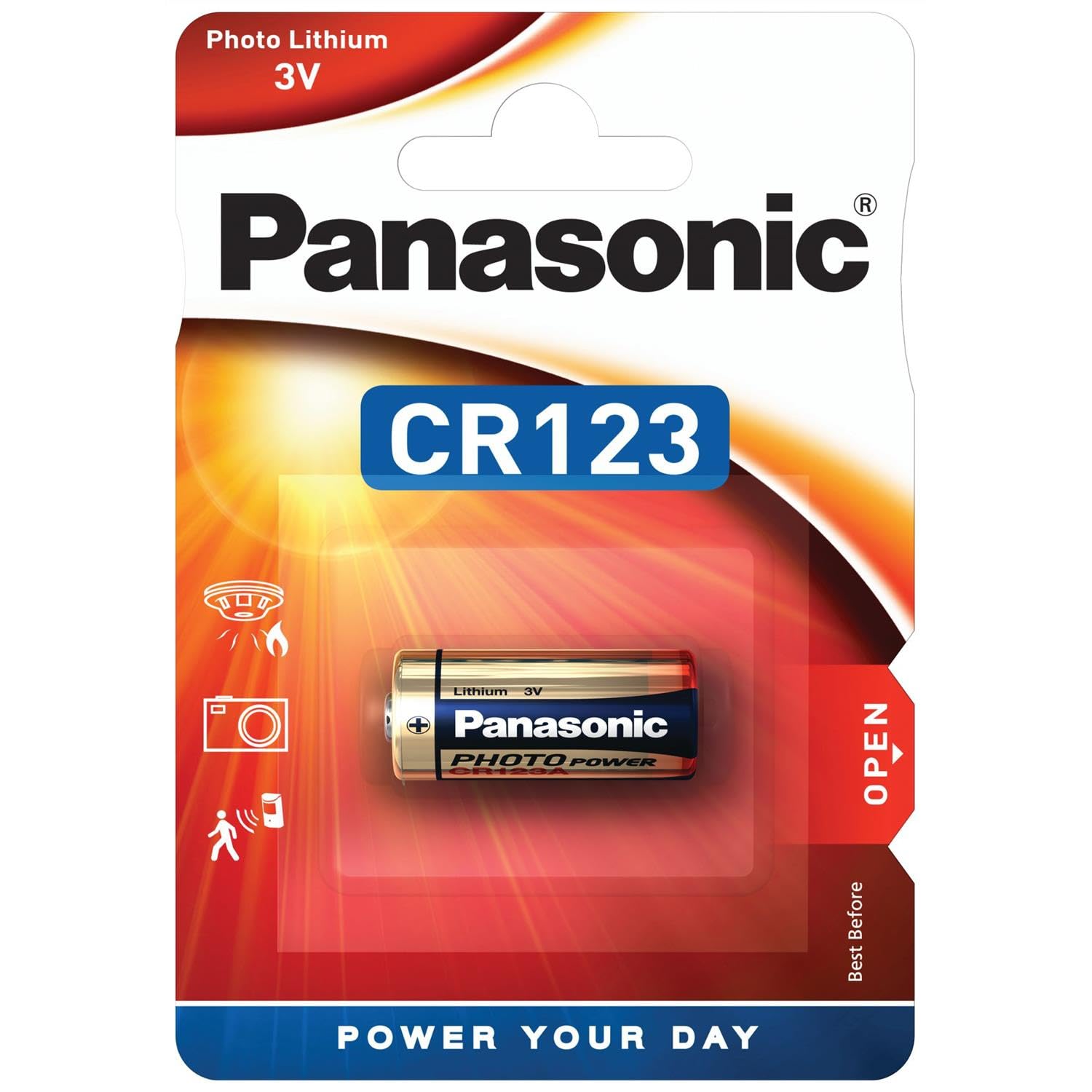 PanasonicCR123 Batteries (CR123a) - Pack of 10