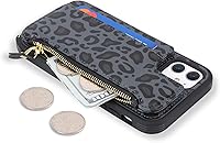 Vista 168 de Cavor for iPhone 11 Wallet Case with Card Slots Holder,Premium PU Leather Kickstand Feature Case [Wrist Strap] Double Magnetic Clasp Shockproof Flip