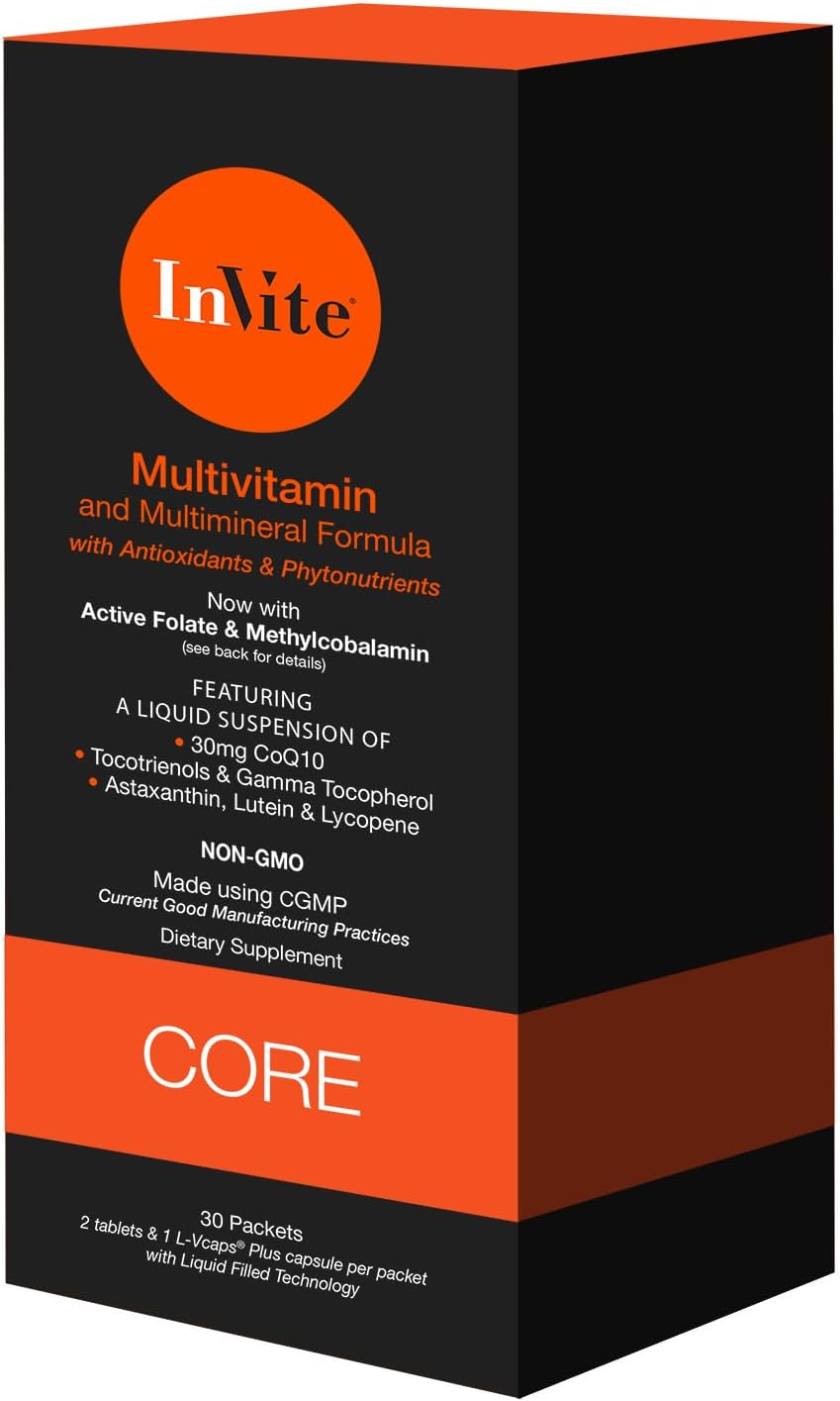 Invite Health Core Multivitamin - Supplies Essential Vitamins and Minerals in Highly-Absorbable Form to Support Overall Health - 30 Day Supply