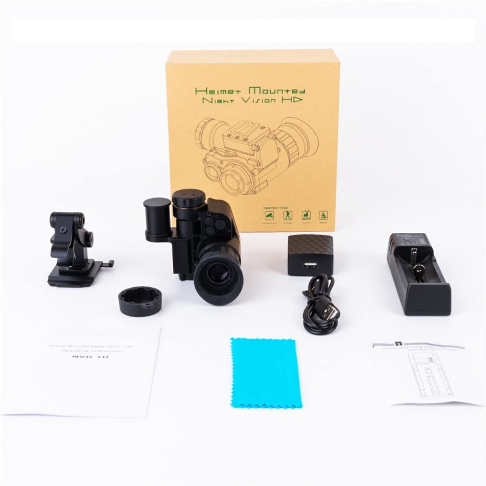 Lunettes de vision nocturne intégrées, support de pont binoculaire, montage rapide, casque Dulhelmets réglable, expédition rapide, CNC, NVG10, NVG30  18