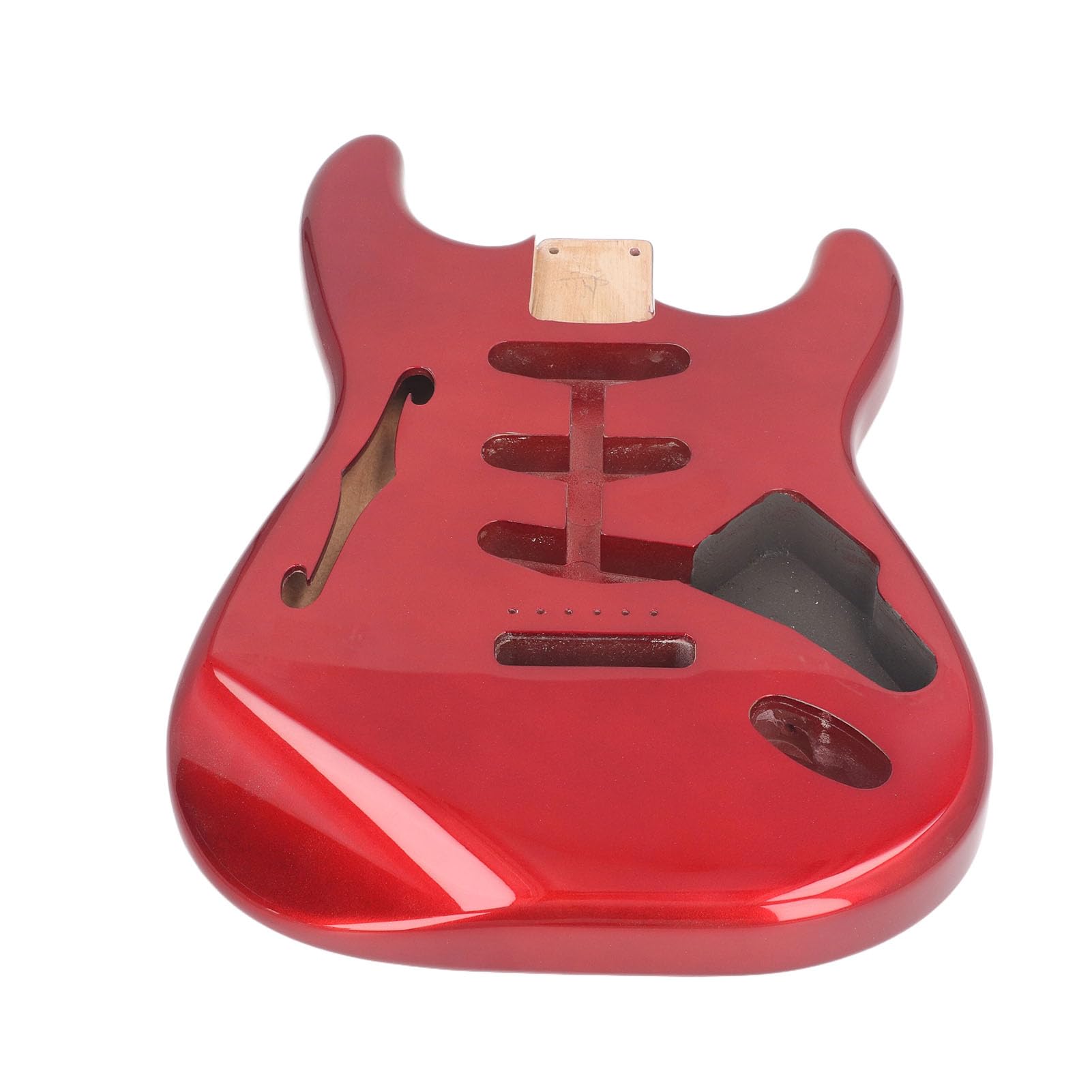 Electric Guitar Body, With SSS Wiring Way Design, Wooden Electric Guitar Body with High Gloss Finish for ST (GSB12ST Red)