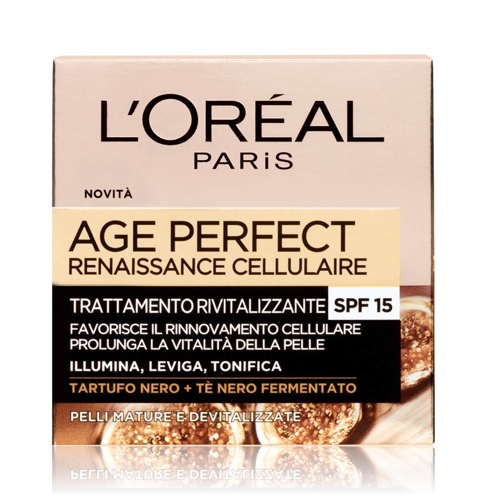 L'Oréal Paris Age Perfect Renaissance Cellulaire Crema Viso Antirughe Ricostituente Giorno, Pelli Mature, 50 ml