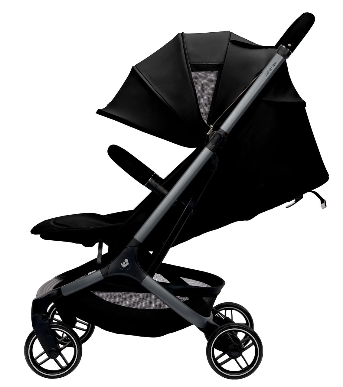 Maxi-Cosi Oxford Cabin Poussette bébé, idéale avion, 0–4 ans, pliage compact, légère, suspension douce, position allongée, sangle de transport intégrée, Black Onyx