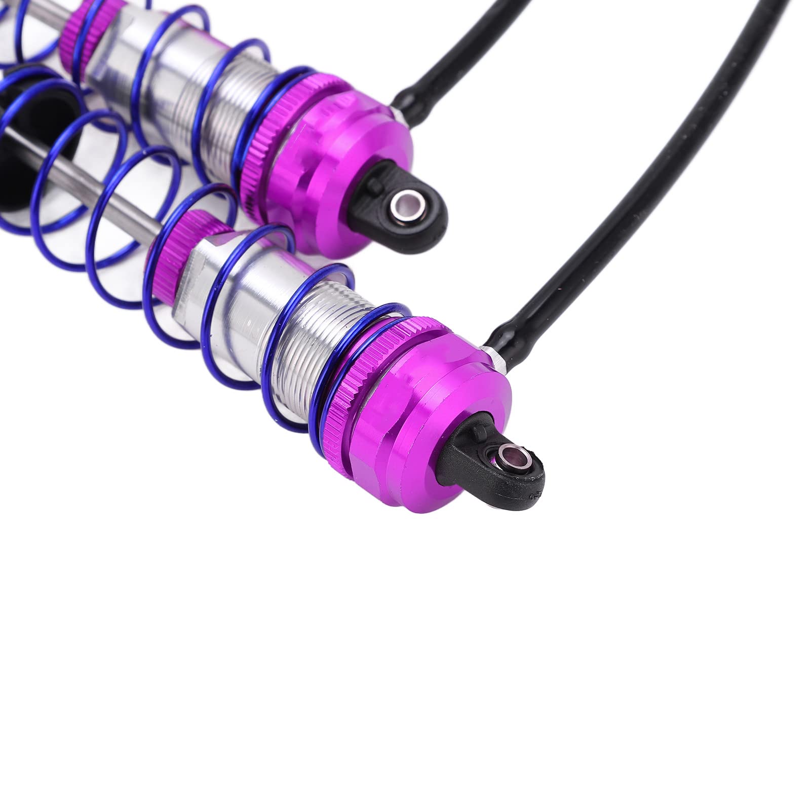 Amortyzator ze stopu aluminium regulowany olej 92mm przód 105mm tylny amortyzator samochodowy RC do samochodu 1/10 RC (fioletowy)