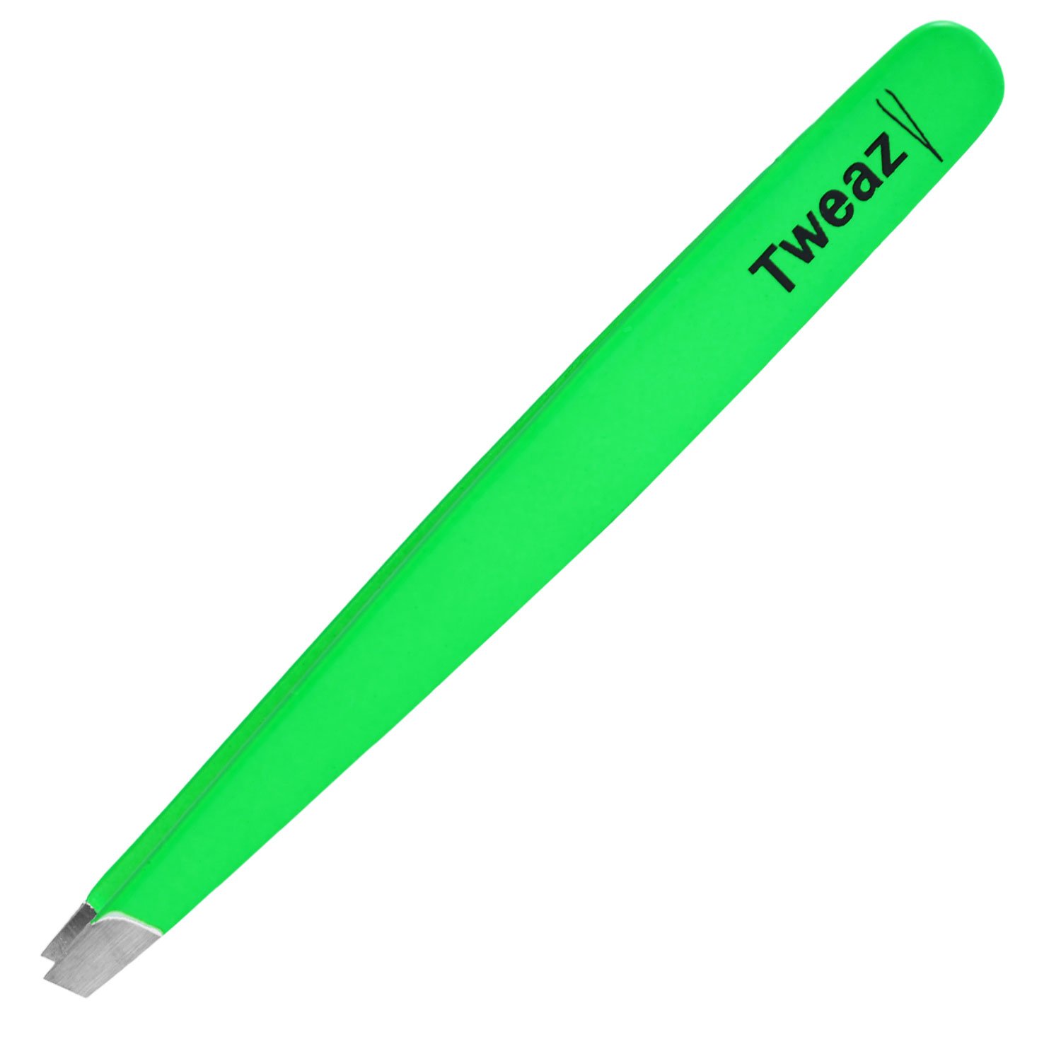 K-ProTWEAZY Hair Tweezers for Eyebrow Plucking First Aid (Neon Green)
