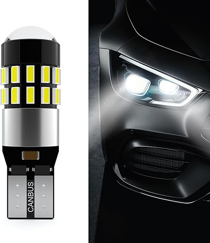 Miniatura 2 de 2 bombillas de aluminio Plug-and-Play, bombilla LED súper brillante para automóvil, 7000K T10 luz de marcha atrás sin polaridad, apta para la