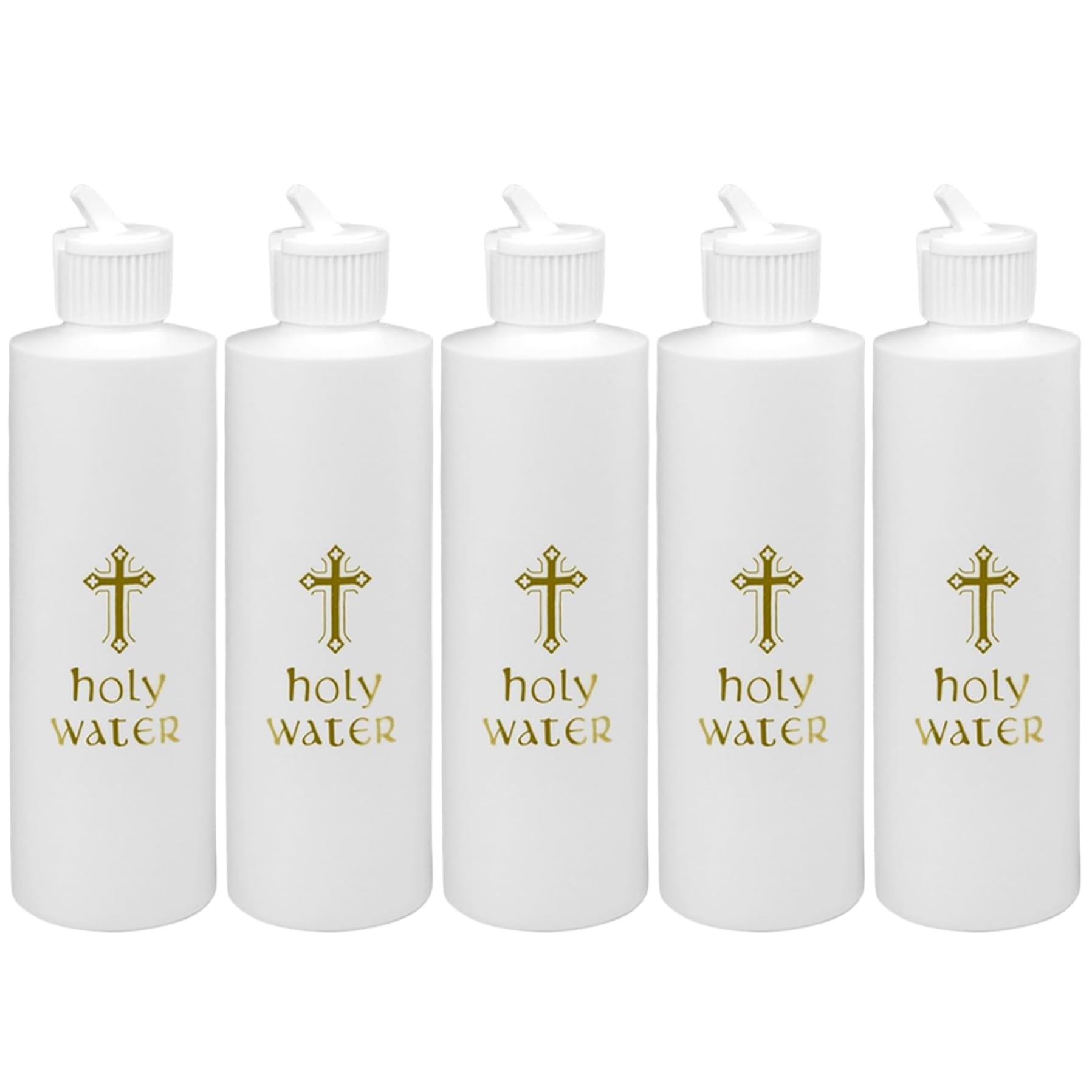 Botellas de agua bendita de 250 ml con cruz: el fin de los derrames en tus viajes a la iglesia