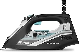 Taurus – Plancha de Vapor Geyser Eco 3200, 3200W Potencia, Golpe Vapor 220 g/min, Planchado Vertical, Regulador Temperatura, Suela Ultra X-Slide, Antical, Antigoteo, Autolimpieza, Calentamiento Rápido
