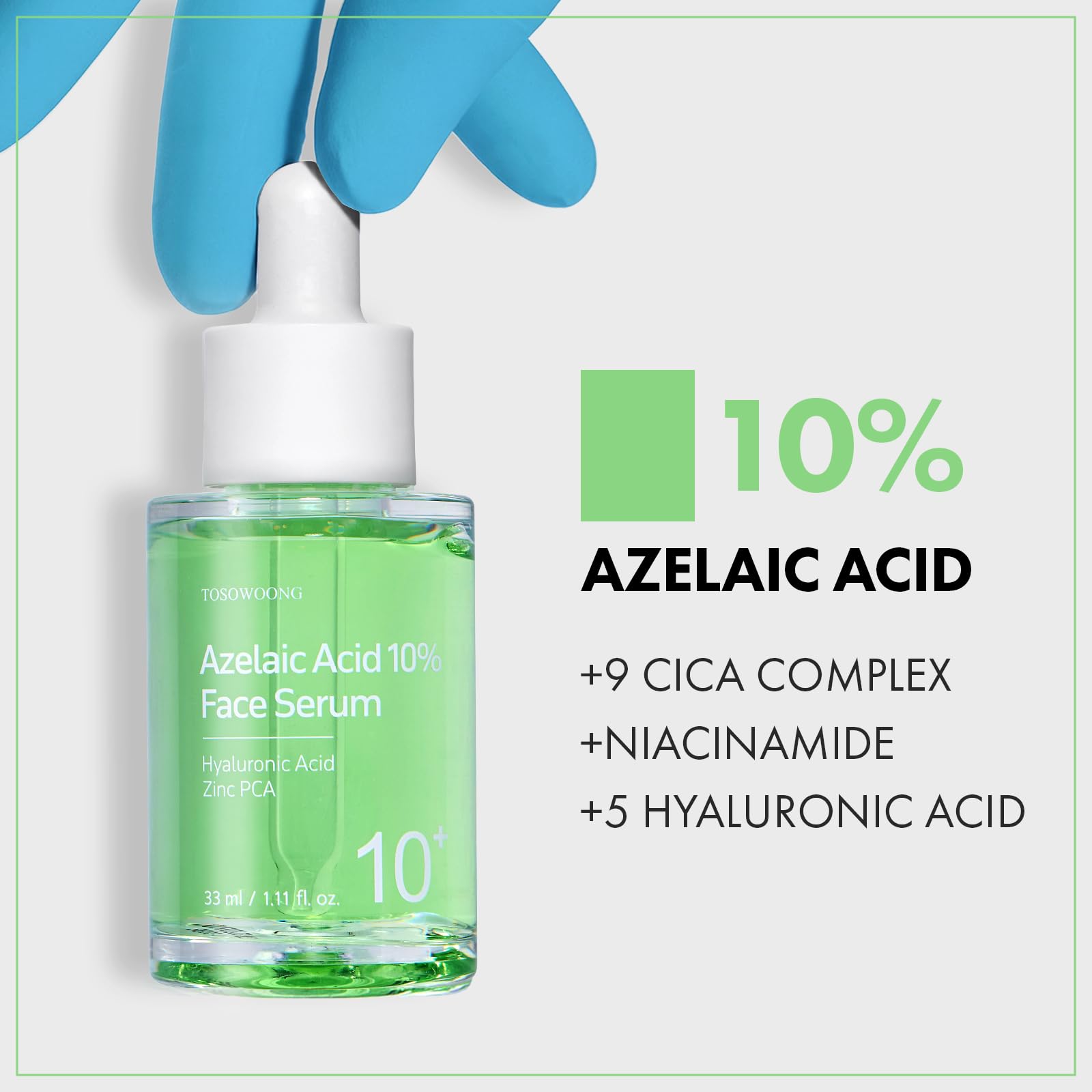 Dúo Calmante K-Beauty: TOSOWOONG Crema Cica y Sérum Ácido Azeláico para Alivio del Enrojecimiento y Claridad de la Piel