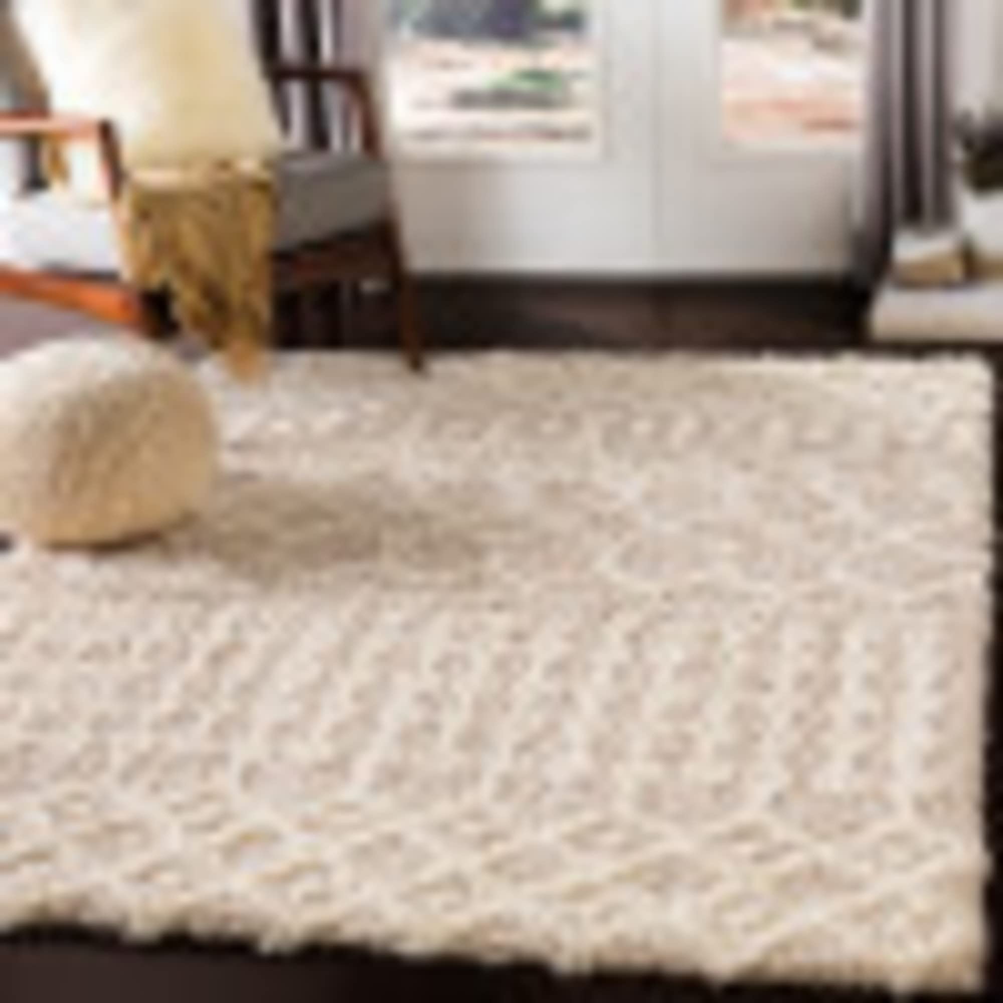 Livabliss Hapsburg Moroccan Shag Area Rug, 6'7" x 9'6", Beige