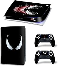 PS5 Console and DualSense Controller Skin Vinyl Sticker Decal Cover, Suitable for Playstation 5 Digital Edition Console and Controller, Durable, Scratch-Resistant, Disk Version (Veom[7002])