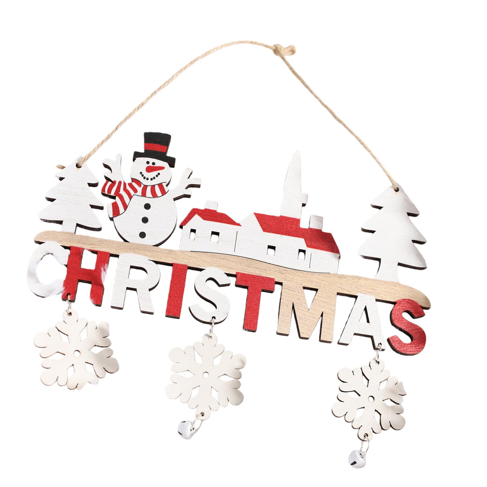 carotoe Wood Christmas Tree Ornament Easy to Hanging with Included Cord Natural Home Decoration for Holiday Season Natural Wood Christmas Decoration