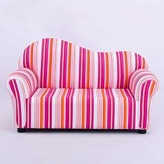 Divano Doppio, Mobili for Bambini, Poltrona for Asilo, Tessuto a Righe 2 Colori (Color : Striped Purple)
