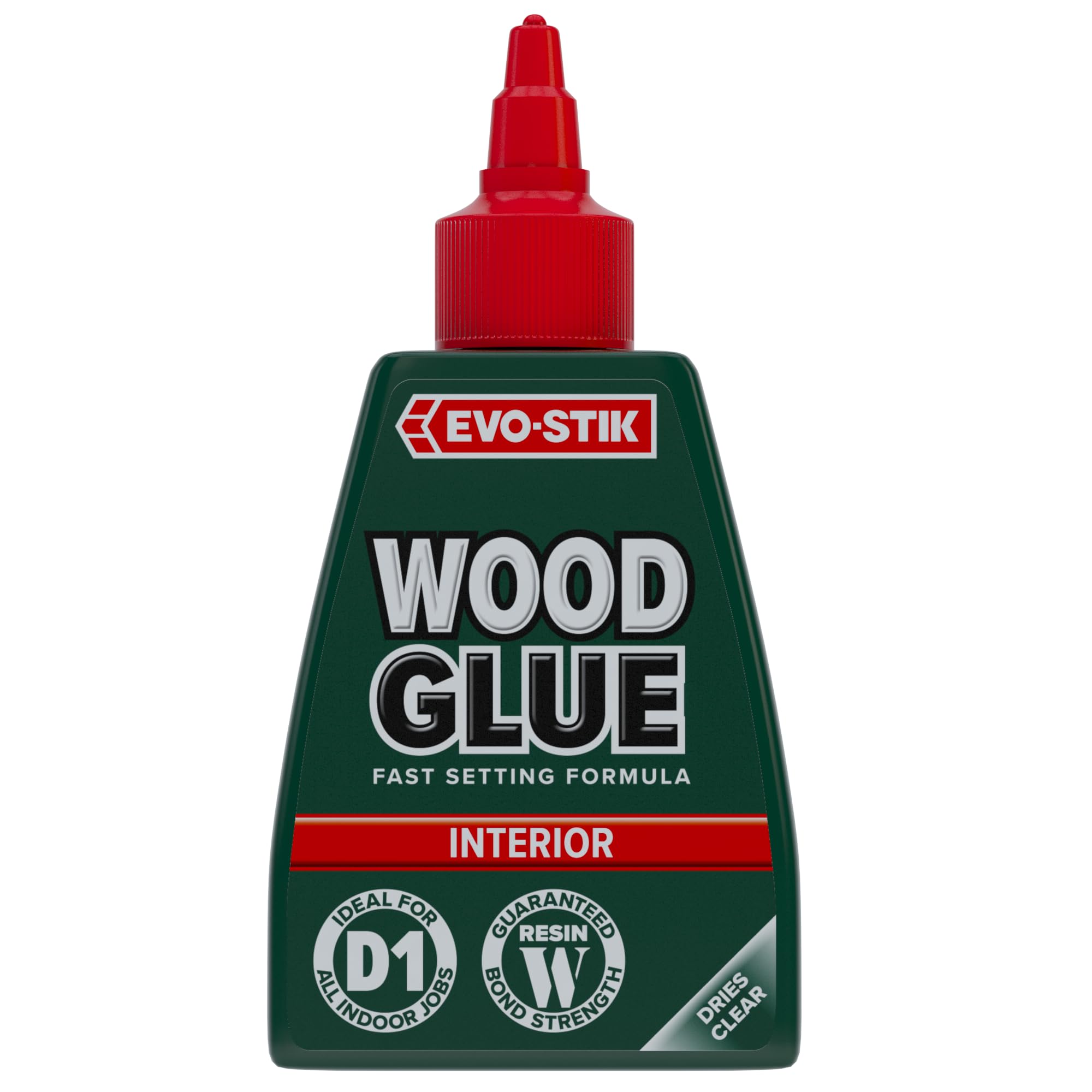 Wood Glue - Interior, Extra Strong, Fast Setting, Suitable For All Wood Types, Dries Clear, 125ml