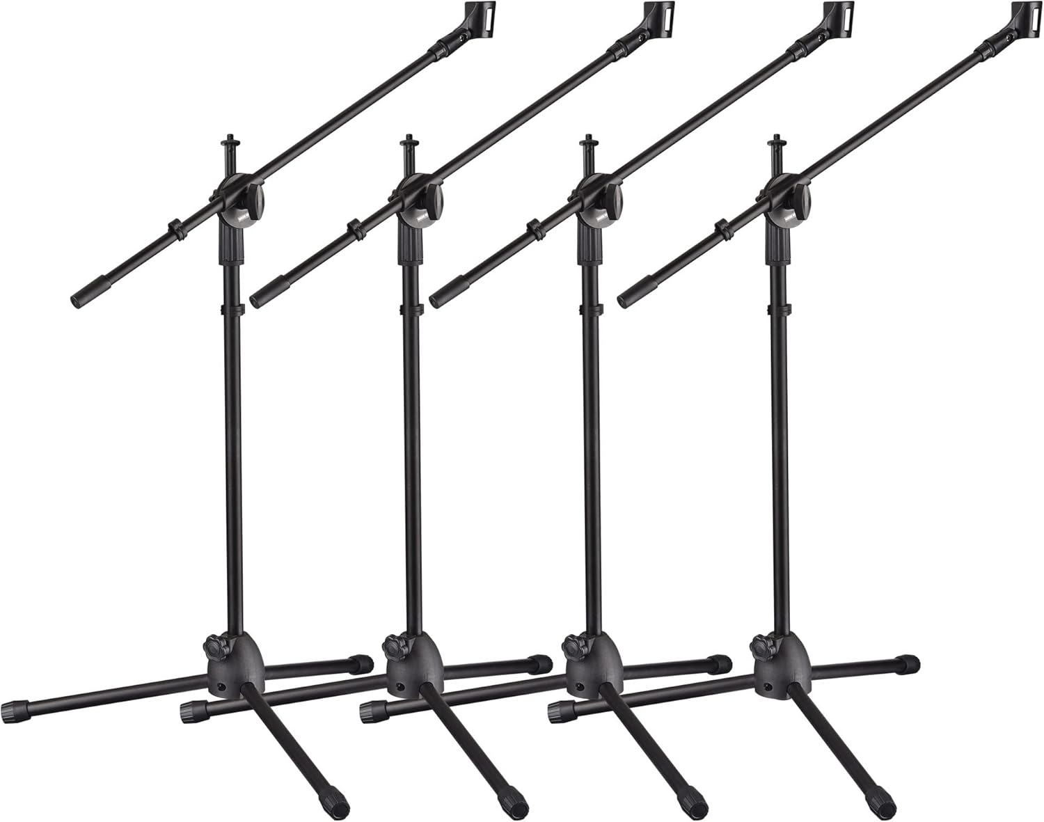 AW 4Pack Adjustable Microphone Stand Boom Arm Mic Mount Quarterturn Clutch Tripod