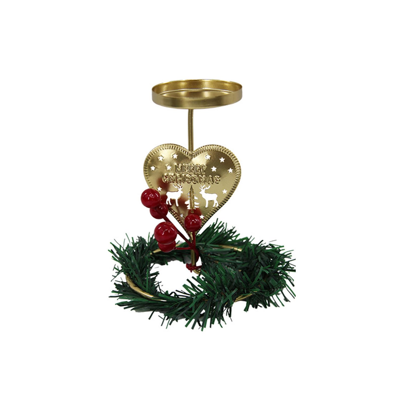 carotoe Iron Christmas Holders, Holiday Tealight Candlestick for Tabletop Decorations Centerpieces Christmas Holders