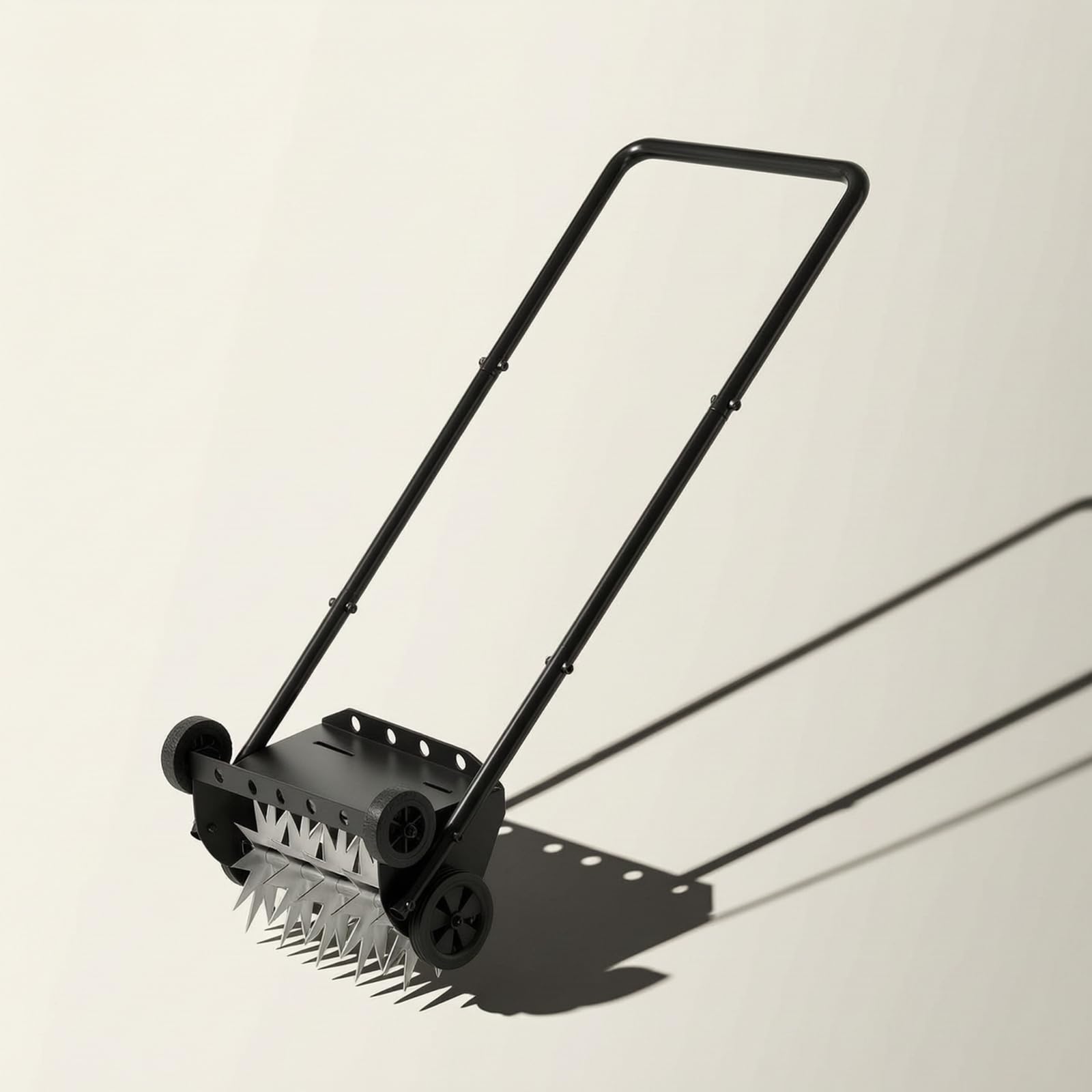 Colcolo Aeratore Prato Manuale Aeratore Terreno Sarchiatore Rullo Chiodato Dissodatore Struttura in Metallo con Cilindro Rotante E Denti Adatto per Giardini