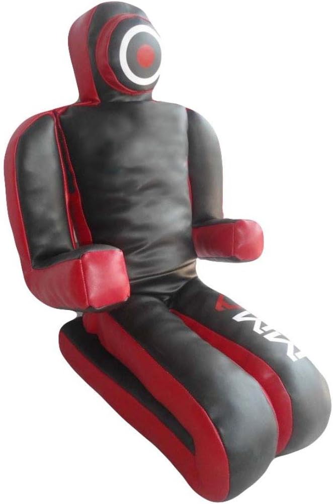 Feather Skin MMA Grappling Dummy - Judo Punching Bag, Filled - Sitting Position Hands Front