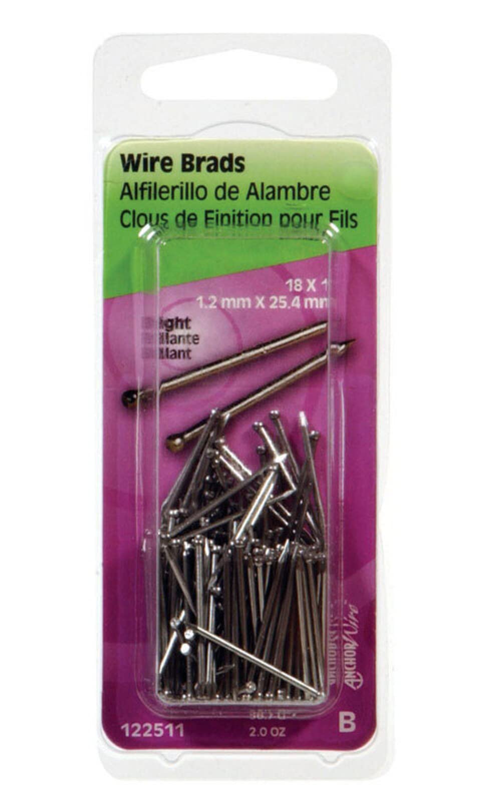 Hillman 122511 Wire Brad Nail, 1 in, Steel, Bright6