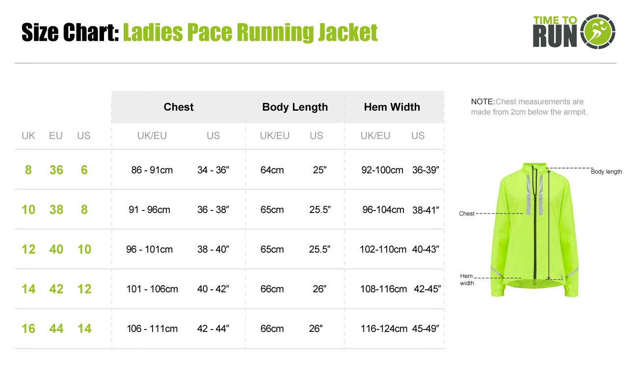 Time To Run Imperméable Veste de Course a Pied Pour Femme Avec Poches - Légère Coupe-Vent Respirant - Idéal Pour L'exercice et Le Jogging - de