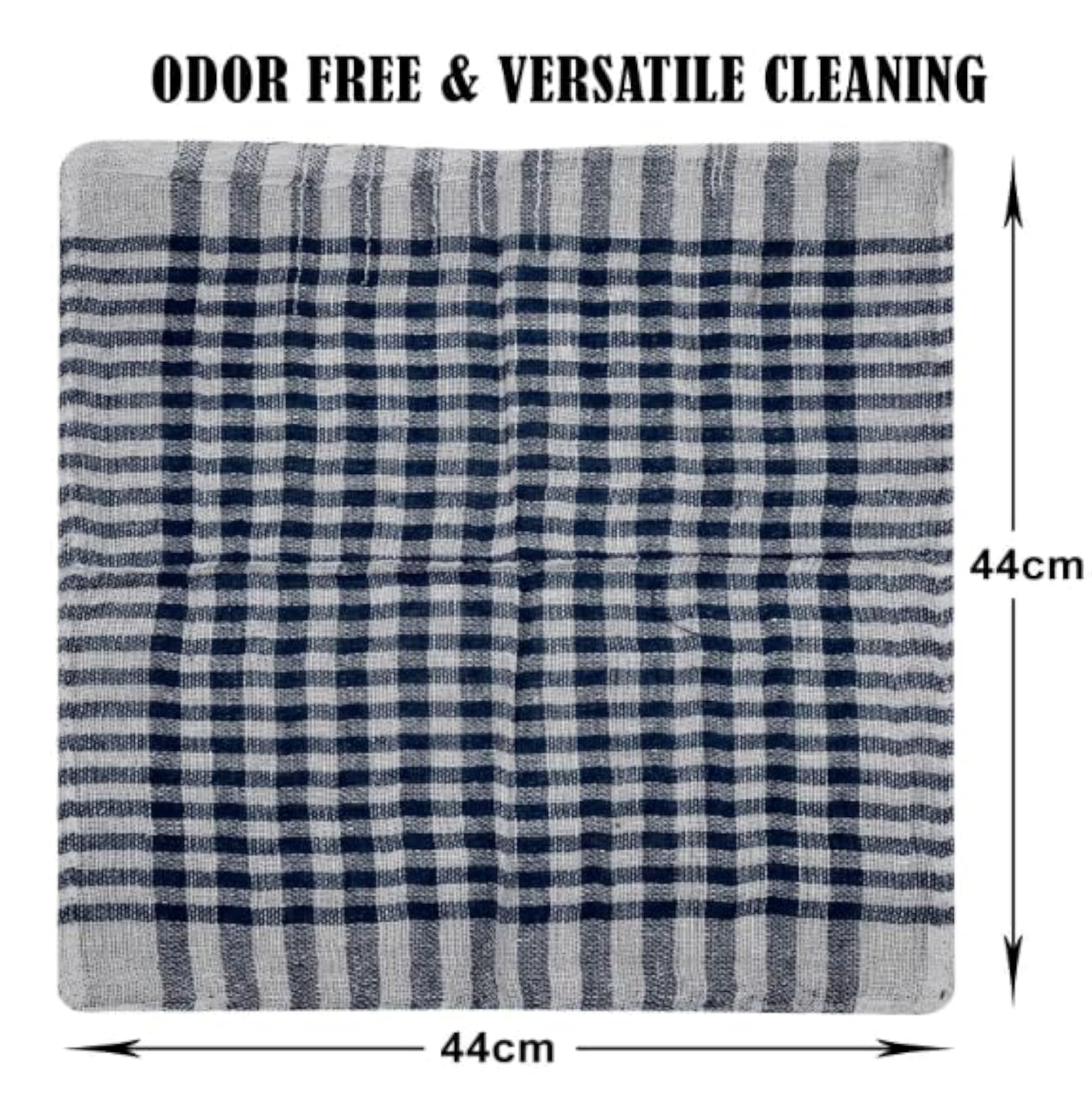 White & Black Checkered Cotton Towels, Roti Napkins Pack of 6