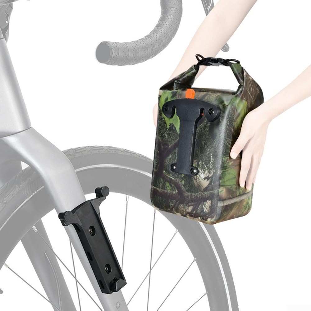 Zoegneer Sac de fourche avant de vélo entièrement étanche 10 L - Sac avant amovible - Sac de voyage longue distance - 19 x 10 x 9,2 cm - Noir