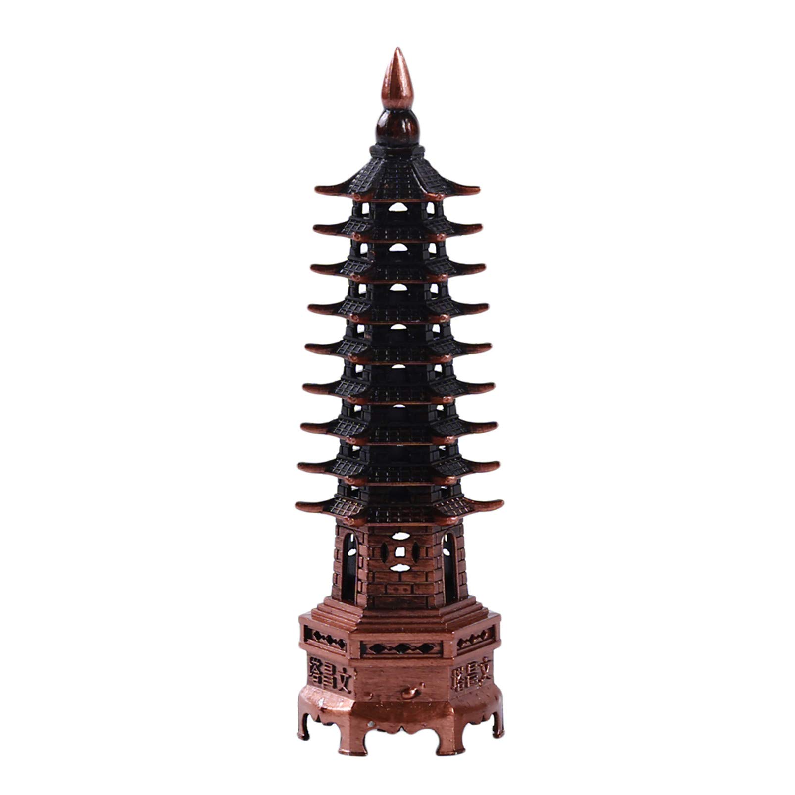 LoveAloe Metal Tower Statue Old Chinese Buddhism Temple Wenchang Buddha Stupa Pagoda Tower,Bronze