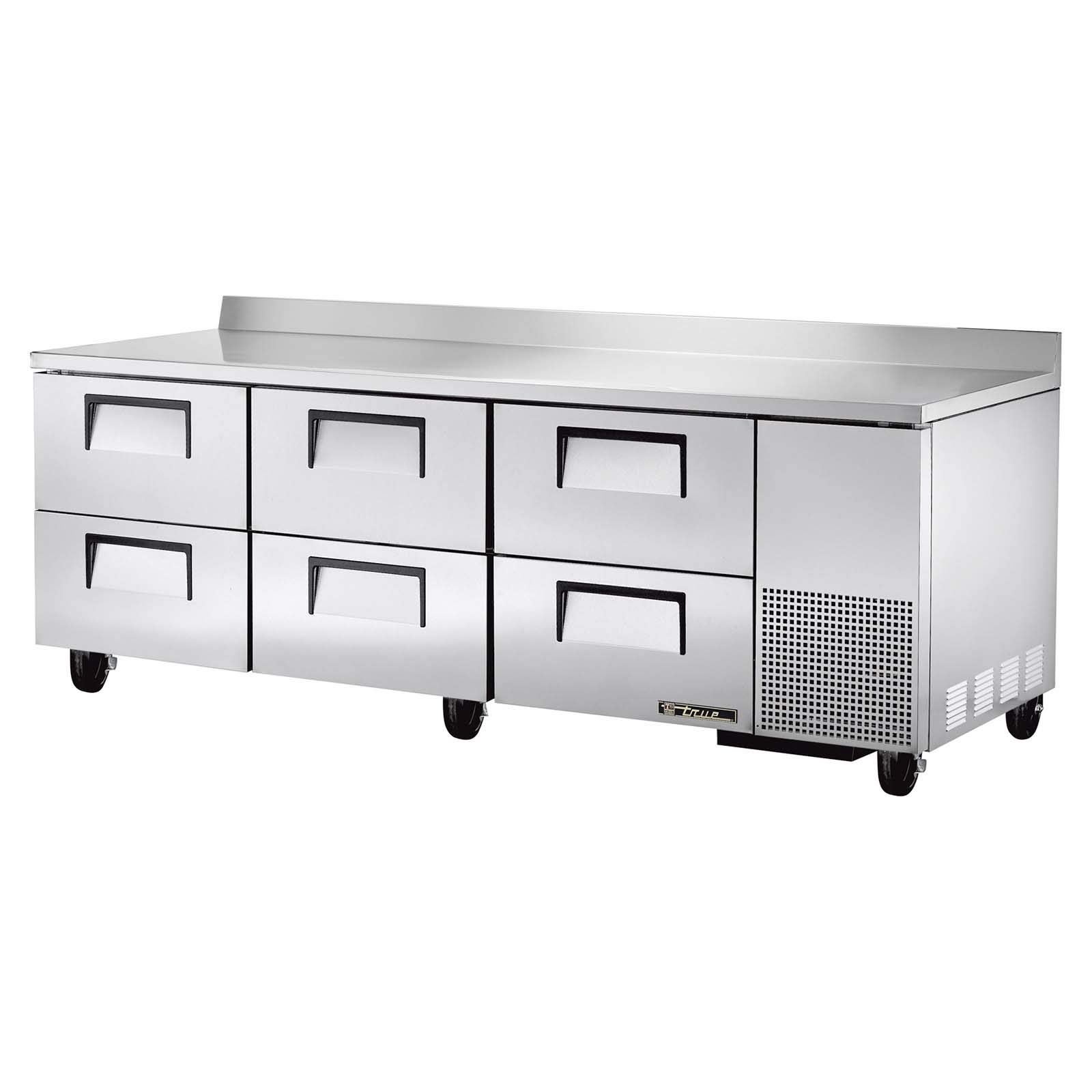 6-Drawer S/S Deep Worktop 30.9 Cu Ft Refrigerator by TRUE – 30.9 cubic_feet, Stainless-Steel, Model TWT-93D-6