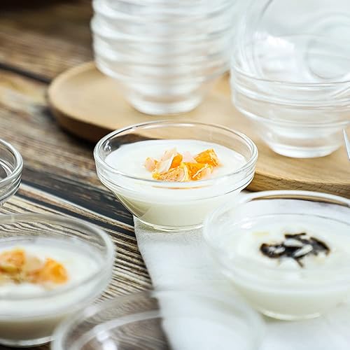 Miniatura 5 de Cuencos de inmersión de salsa de soja de vidrio transparente, platos de acompañamiento para aperitivos, sushi, aperitivos, frutas, postre, 3 pulgadas