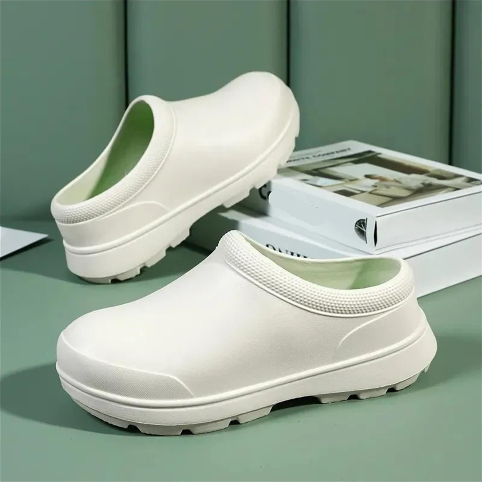 Scarpe da Chef Antiscivolo Scarpe da Cuoco Eva Uomo e Donna Uomo | Acqua esterna confortevole a prova di olio for infermiera impermeabile antiscivolo