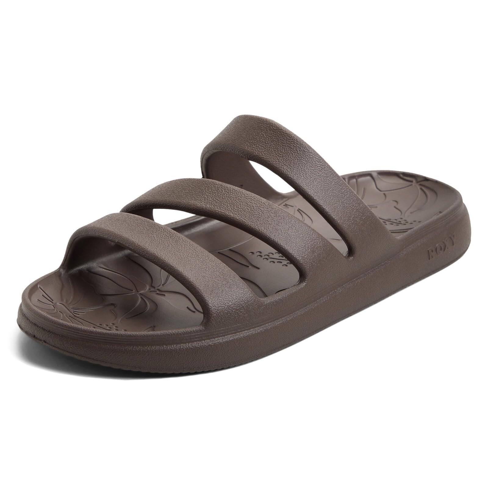 Roxy Bronzie Eva Triple Band Slide Sandal Sandale glissanteFemme