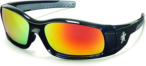 Crews SR11R Swagger Safety Glasses Black Frame w/Fire Mirror Lens (12 Pair)