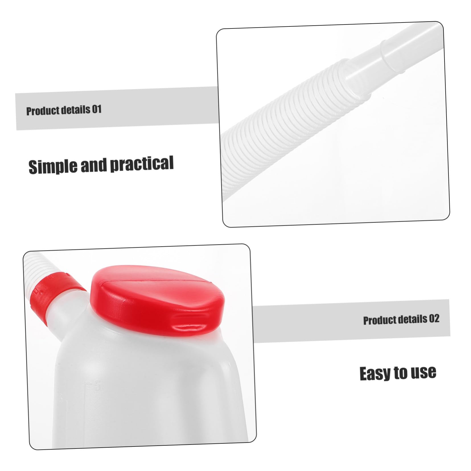 ORFOFE Broc Verseur Gradué Huile Moteur avec Long Bec pour Injection Précise Distributeur Huile Plastique pour Voiture Moto et Bateau Outil Multifonction pour Entretien Réutilisable