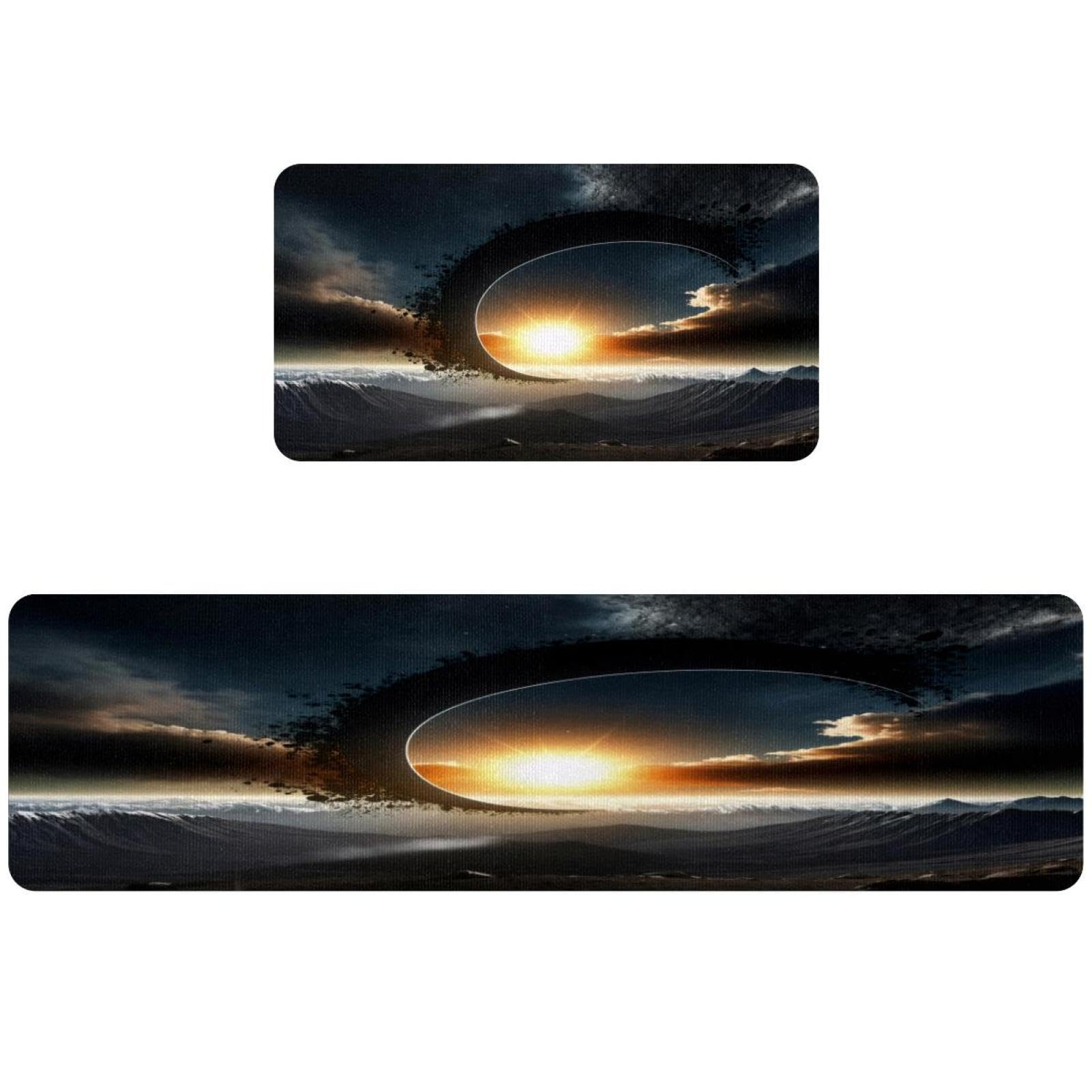 Tapis de cuisine antidérapants Lot de 2 lavables pour éviter les glissades en cuisine et couloir