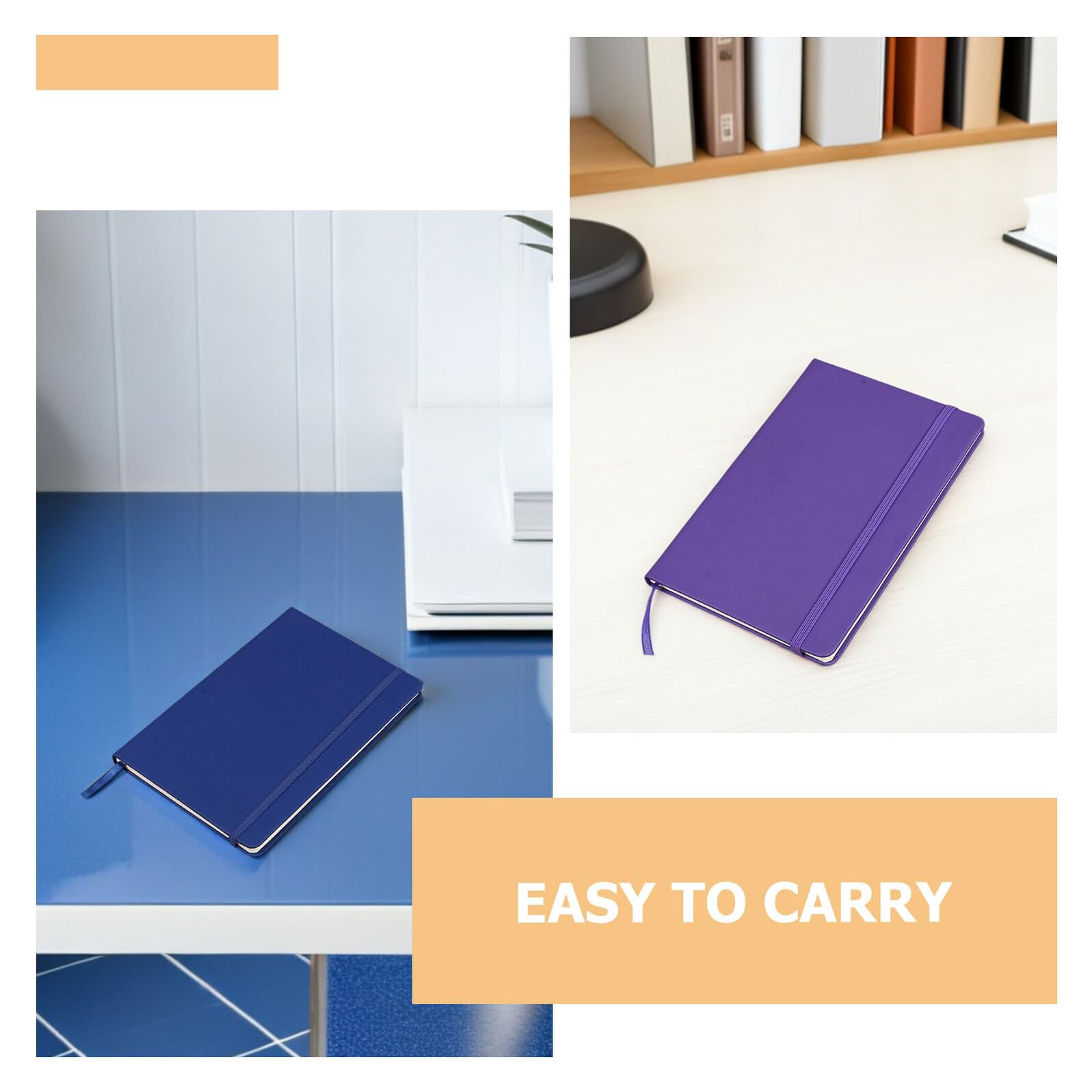 iplusmile Set da 7 Quaderni A6 a Righe Multicolori con Copertina in Pelle Pu e Chiusura Elastico, Mini Blocchi Note Tascabili per Appunti Scolastici e Lavoro, Taccuini Portatili
