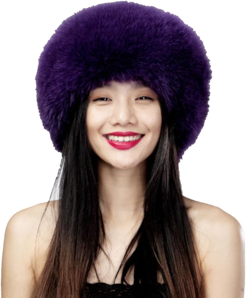 URSFUR Women's Fox Siberian Mongolian Ushanka Trapper Hats