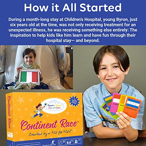 Continent Race Geography Learning Educational Game For Kids 7 Years And Up Trivia Card Board Game For Family Activities, Game Night By Byron’s Games Award Winning #TOP5