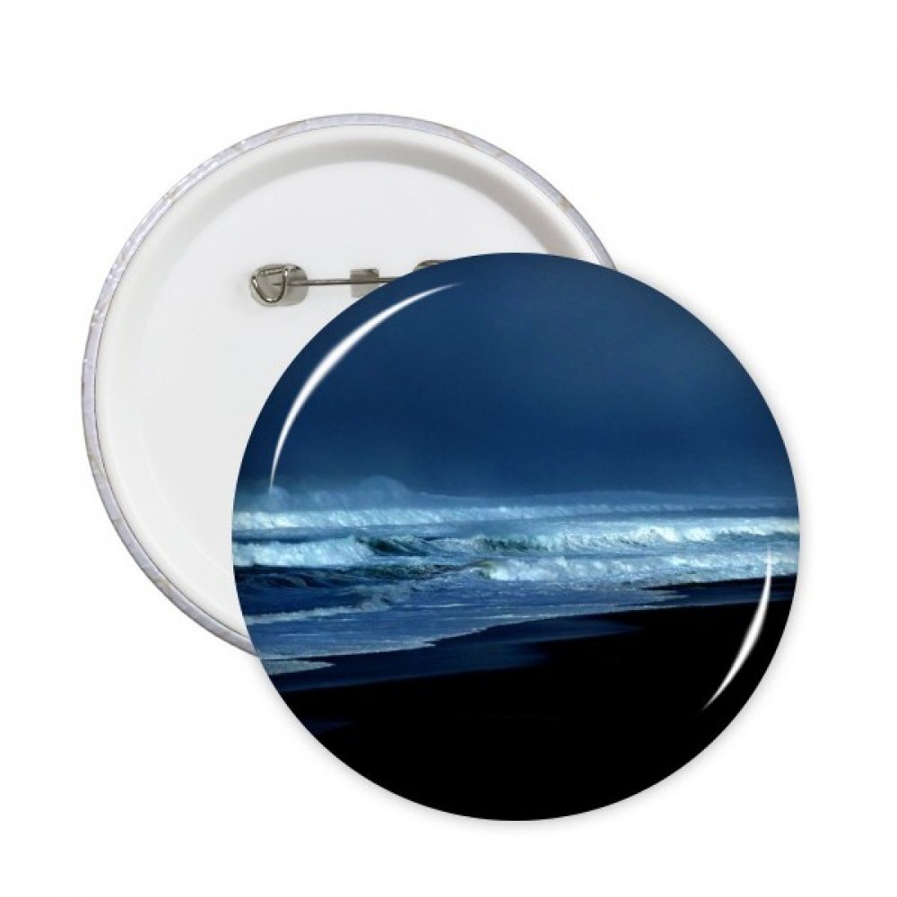 Badge bouton océan et plage grand format XL à épingle robuste pour tissu 5pcs - 3