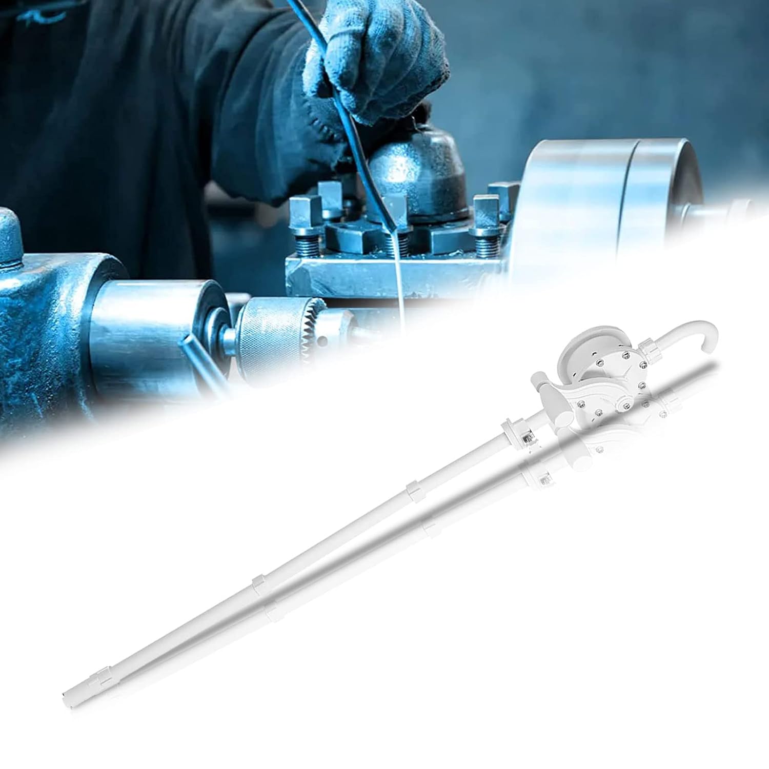 Rotary Barrel Chemical Pump, ABS Gas Oil Fuel Water Hand Drum Pump, Heavy Duty Rotary Barrel Fuel Transfer Pump Chemical Pump