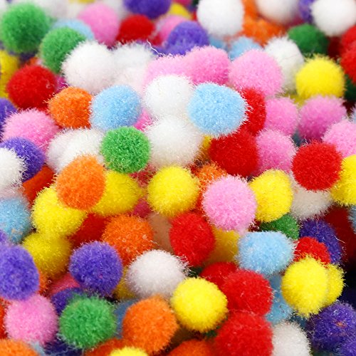image for Caydo 2400 Pieces Mini Craft Pompoms Assorted Colors 6 mm Pom poms for