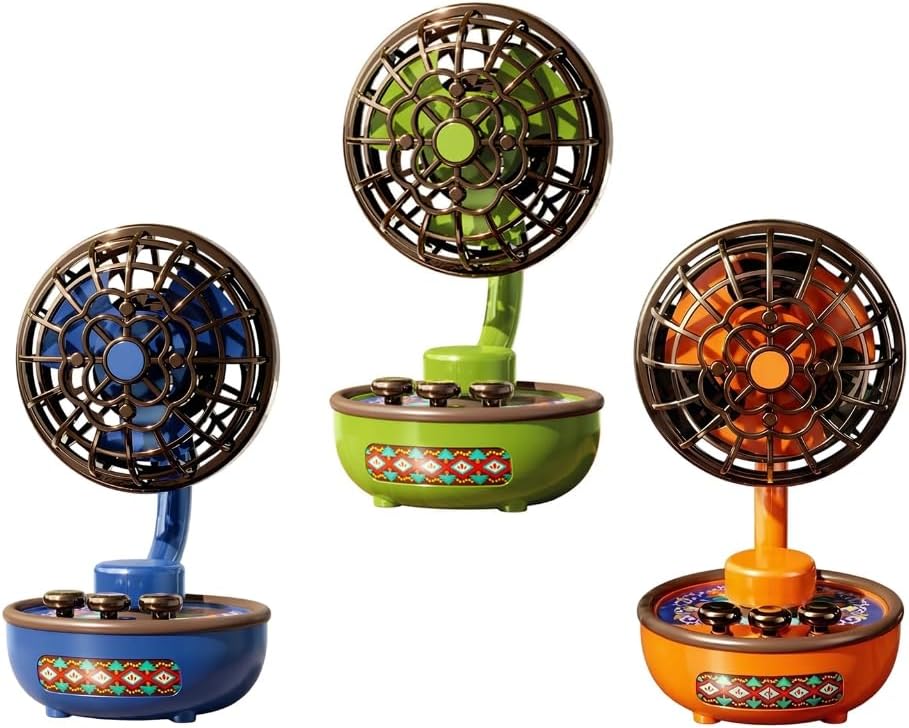 USB Rechargeable Desktop Fan With 3 Speed Settings For Home Office Enduring