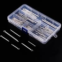 Vista 6 de Hilitchi Kit surtido de 90 pasadores de chaveta - Acero inoxidable 304